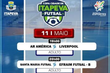 Jogos emocionantes prometem marcar mais uma rodada da Copa Cidade de Futsal