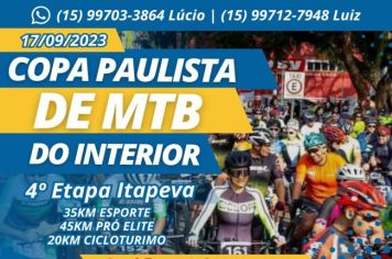 Prova de Mountain Bike será realizada em Itapeva 
