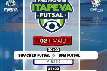 Copa Cidade de Itapeva de Futsal inicia nesta quinta (02) no Ginásio CCE