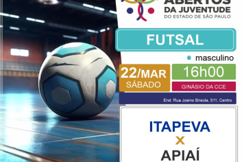 Futsal itapevense disputa os Jogos da Juventude