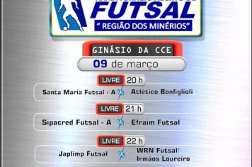 Torneio aberto de Futsal “Região dos minérios” retorna neste sábado (09) 