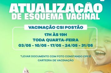  Cidadãos podem realizar a atualização de esquema vacinal