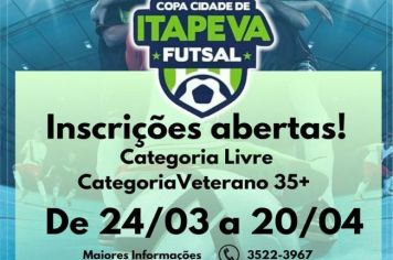 Copa Cidade de Itapeva de Futsal está com inscrições abertas 