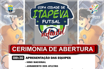 Abertura da Copa Cidade de Itapeva de Futsal Infantil acontece neste domingo (08)