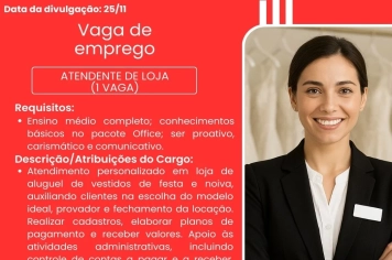PAT divulga a abertura de novas vagas de emprego em Itapeva