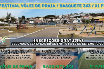 Prefeitura promove festivais esportivos em comemoração ao aniversário da cidade