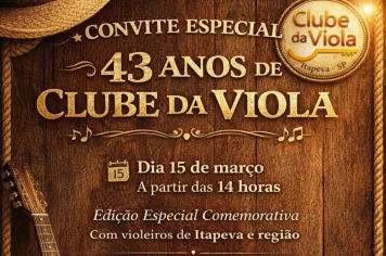 Prefeitura de Itapeva celebra 43 anos do Clube da Viola com tarde de música raiz