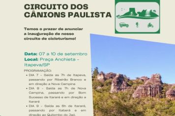 Itapeva participa de passeio ciclístico da região turística dos Cânions Paulista 