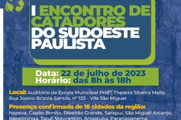 1ª encontro de catadores do sudoeste paulista será realizado