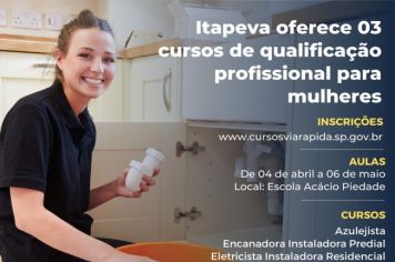 PREFEITURA OFERECE QUALIFICAÇÃO PROFISSIONAL PARA MULHERES