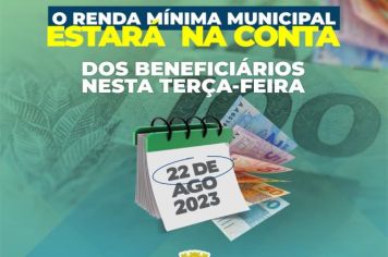 Benefício Renda Mínima Municipal será pago nesta terça (22)