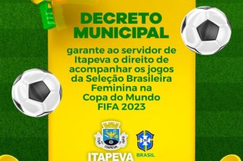 Decreto Municipal garante ao servidor de Itapeva o direito de acompanhar os jogos