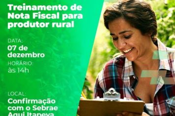 Agricultor participar de treinamento para emissão de Notas Fiscais