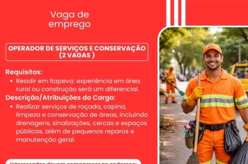 PAT divulga a abertura de novas vagas de emprego em Itapeva