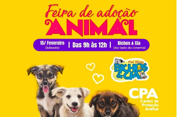 Feira de Adoção Animal acontece neste sábado (15)