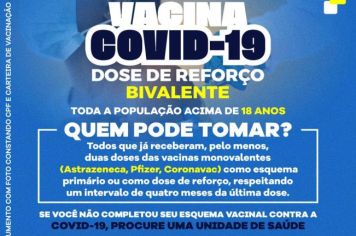 Dose de reforço de vacina é aplicada em Itaéva