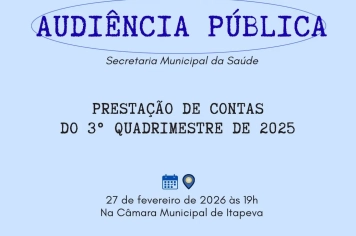 Secretaria Municipal da Saúde realiza audiência pública para prestação de contas 