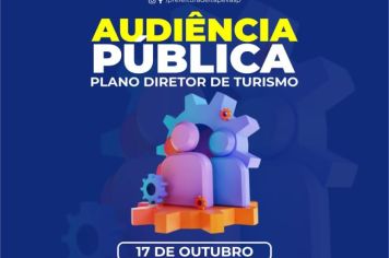 Audiência pública para elaboração do Plano Diretor de Turismo