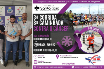 3ª Corrida e 8ª Caminhada Contra o Câncer são realizadas em Itapeva