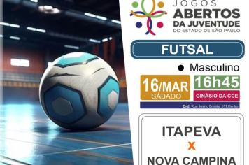 Equipe de Futsal de Itapeva estreia nos Jogos da Juventude