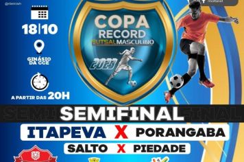 Equipe itapevense de futsal joga na semi-final da Copa Record de Futsal