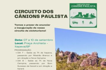 Itapeva participa de passeio ciclístico da região turística dos Cânions Paulista