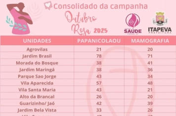 Itapeva realizou 937 coletas de Papanicolau e 743 solicitações de mamografia