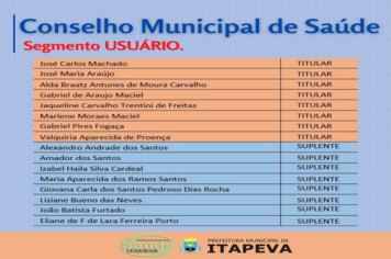 Novo colegiado eleito para o Conselho Municipal de Saúde inicia seu mandato