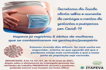 Secretaria da Saúde alerta sobre o aumento de contágio e mortes de gestantes por Covid-19