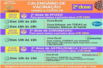 CALENDÁRIO DE VACINAÇÃO para a SEGUNDA dose de Astrazeneca, Pfizer e Coronavac; veja as datas