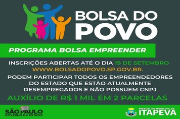 Estão abertas as inscrições para o programa Bolsa Empreendedor