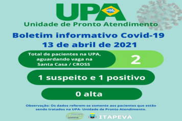 2 munícipes estão em tratamento na UPA