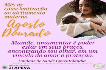 Agosto Dourado – O mês de conscientização ao aleitamento materno