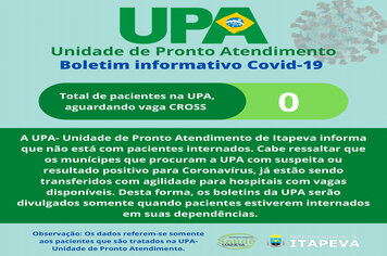 UPA segue sem pacientes aguardando vaga