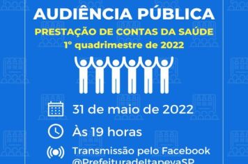 Audiência Pública da Saúde será realizada