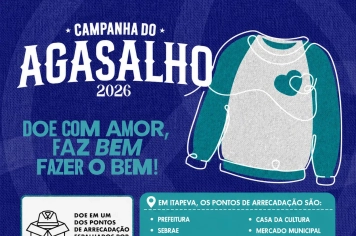 Campanha do agasalho 2026 é iniciada e população já pode levar as doações nos pontos de arrecadação