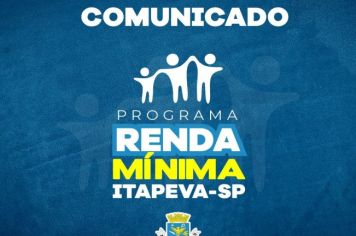 Renda Mínima Municipal para famílias de baixa renda