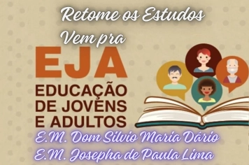 Matrículas abertas para a Educação de Jovens e Adultos EJA 2026