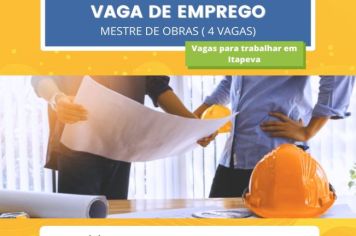 PAT divulga a abertura de novas vagas de emprego em Itapeva 