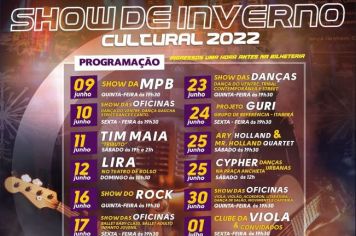 Programação cultural gratuita em Itapeva