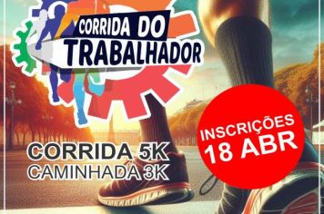 11ª edição da Tradicional Corrida do Trabalhador acontece com inscrições gratuitas 