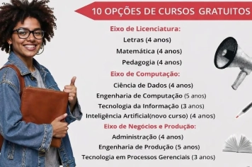 Univesp está com as inscrições abertas até o dia 11 de março para 10 cursos gratuitos no município 