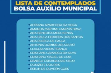 Lista dos selecionados no Bolsa Auxílio Municipal é divulgada