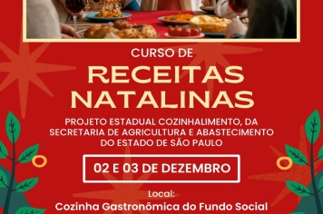 Prefeitura de Itapeva abre inscrições para curso gratuito de receitas natalinas