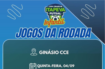 Mais uma rodada da Copa Cidade de Itapeva de Futsal Infantil acontece nesta quinta-feira (04)