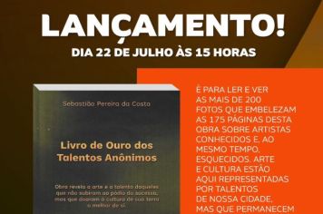 Escritor itapevense realiza lançamento de livro, neste sábado (22) 