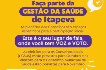 População pode participar ativamente dos Conselhos Municipais de Saúde de Itapeva 