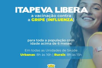 A vacina contra a gripe está liberada para toda a população