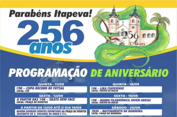 Comemorações do aniversário da cidade já iniciaram e seguem neste final de semana