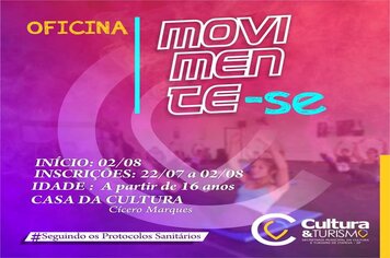 Secretaria de Cultura promove oficina gratuita Movimente-se